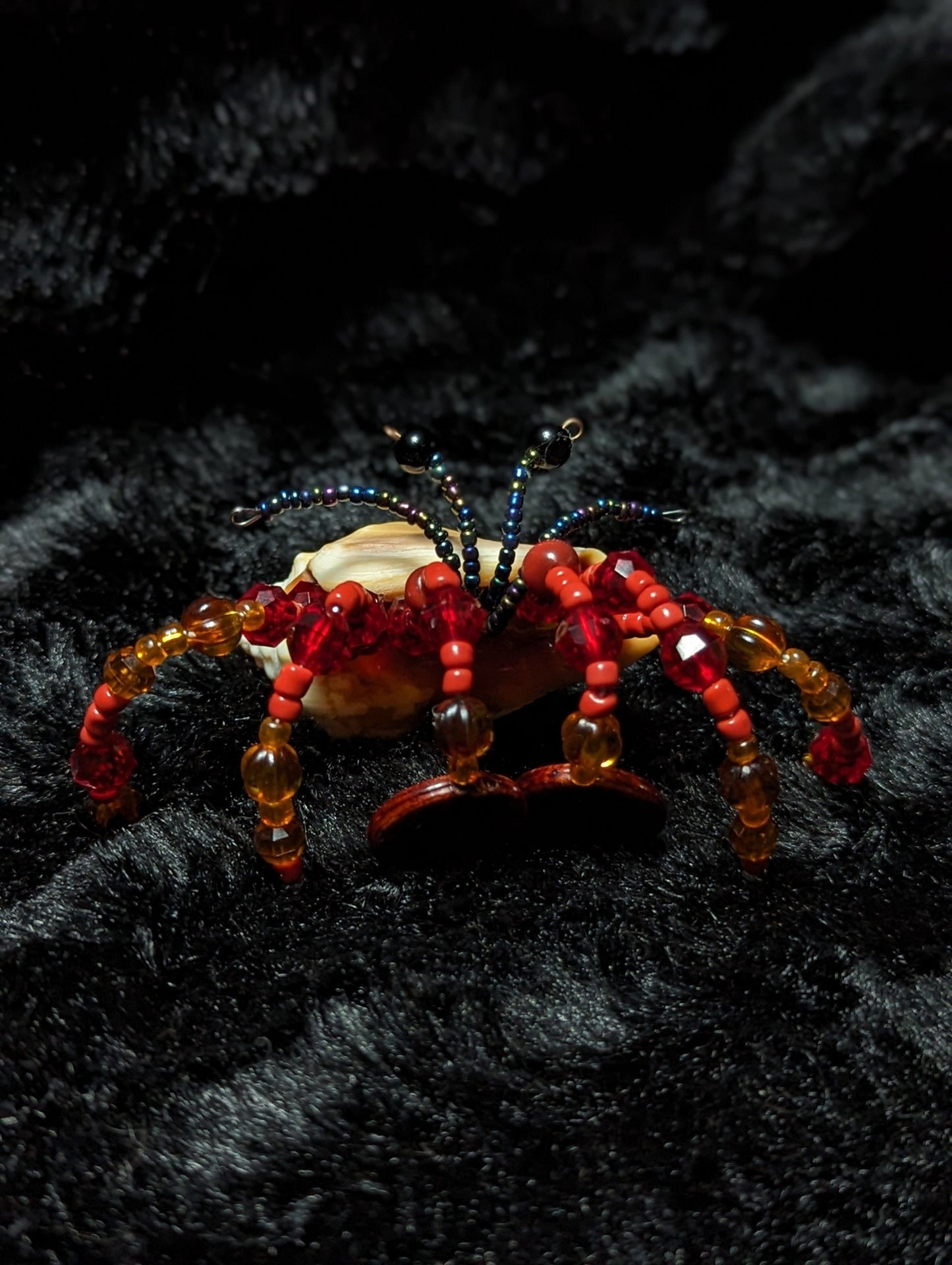 EsotericMineralsnCrystals OOAK Beaded Hermit Crab