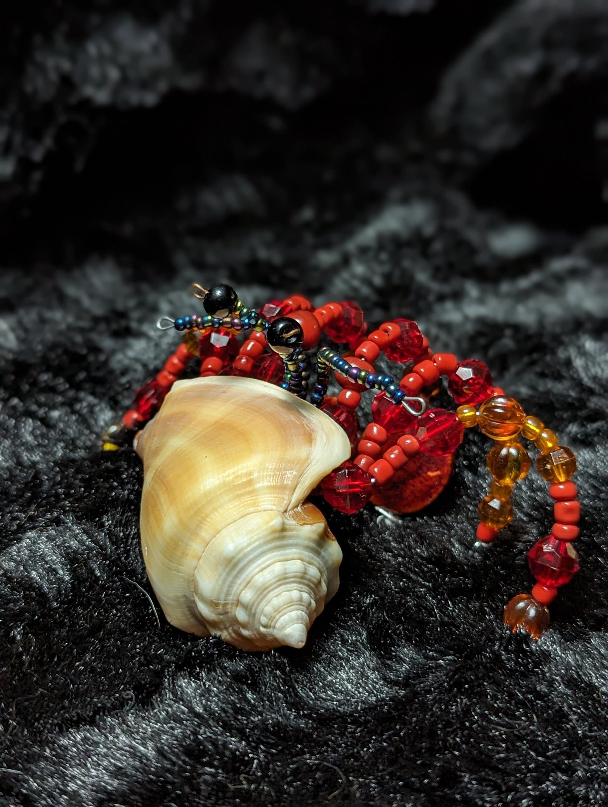 EsotericMineralsnCrystals OOAK Beaded Hermit Crab