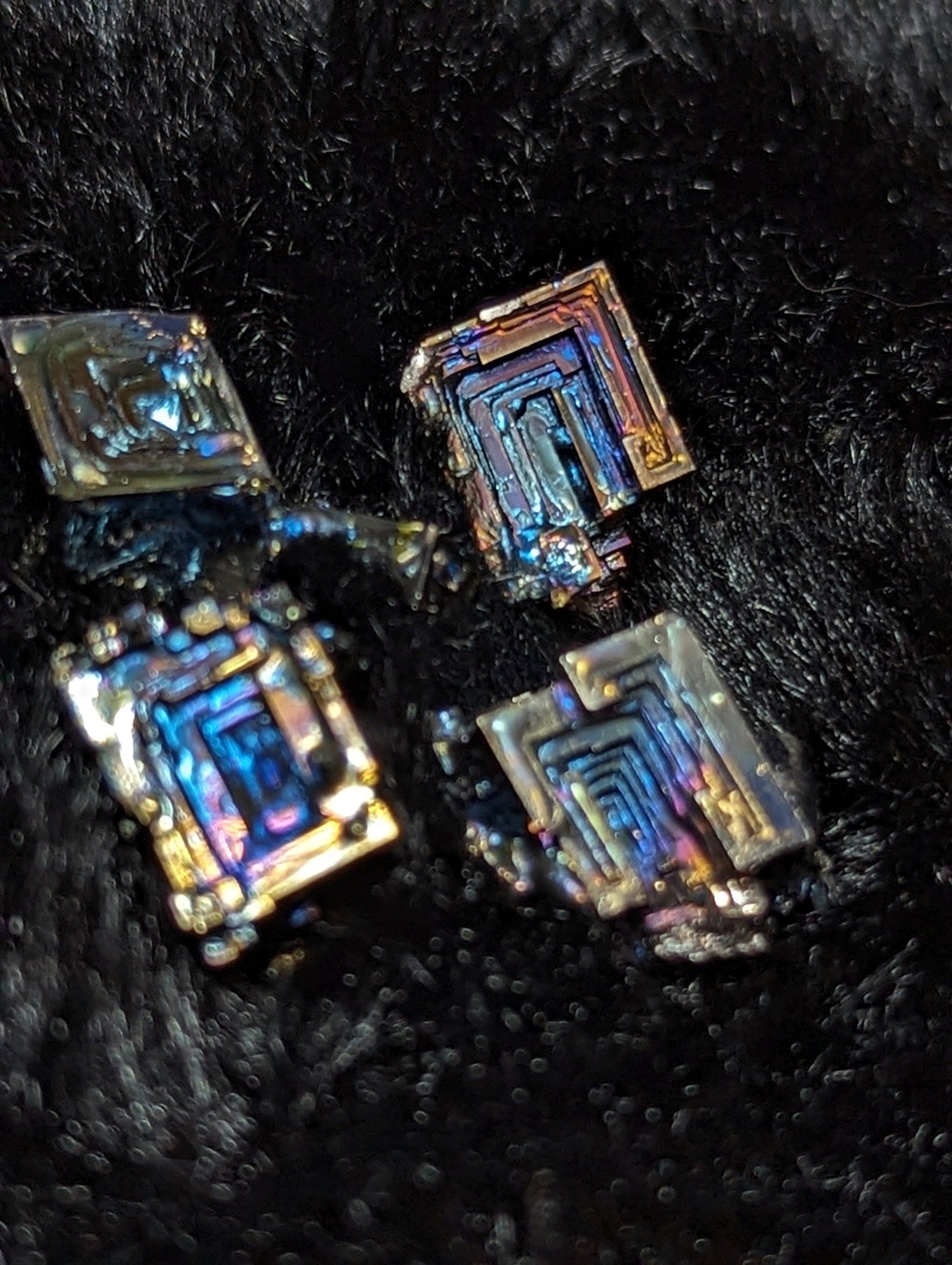 EsotericMineralsnCrystals Lot of 4 Small Bismuth Crystals