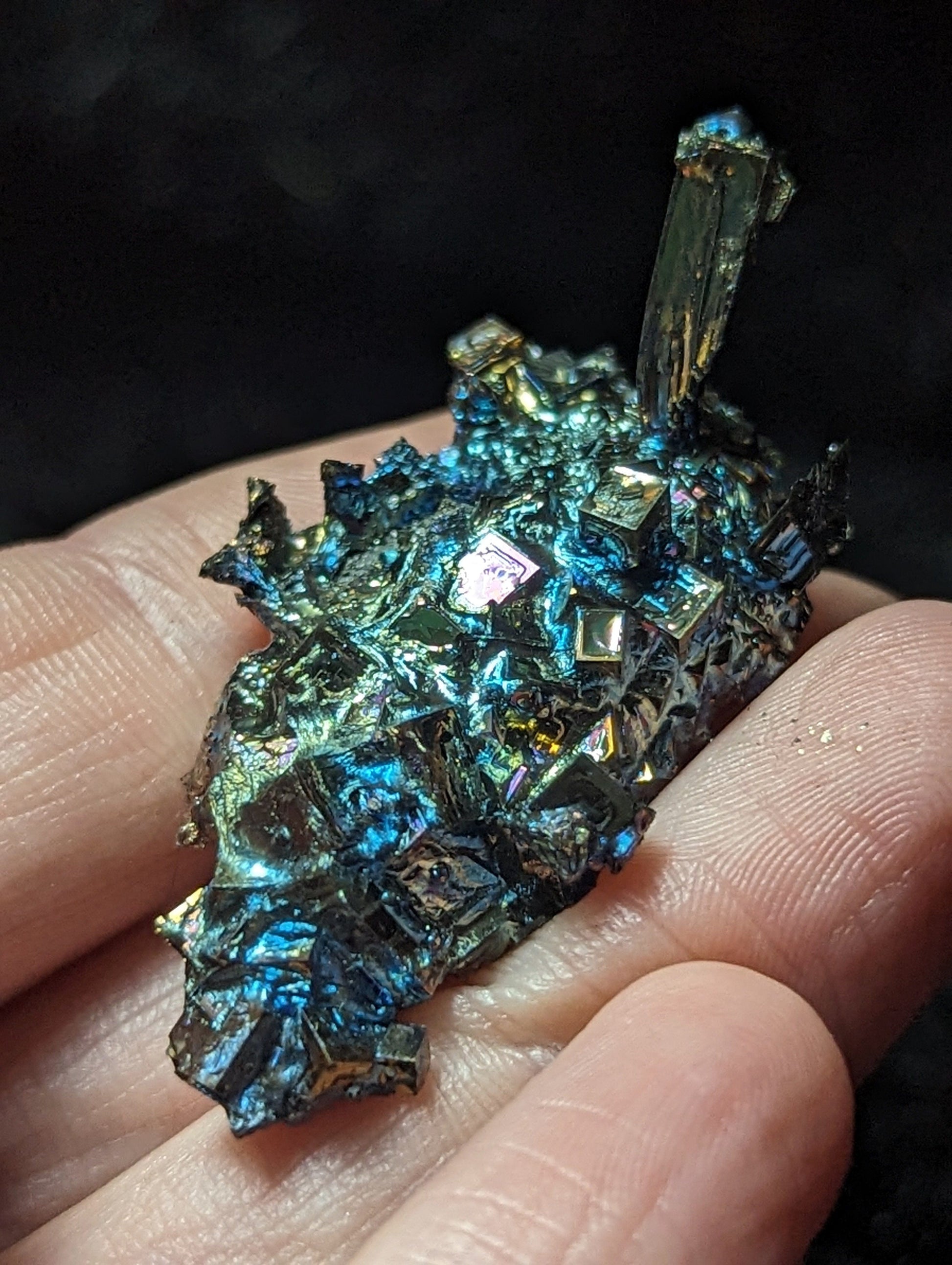 EsotericMineralsnCrystals Bismuth Crystal on Quartz