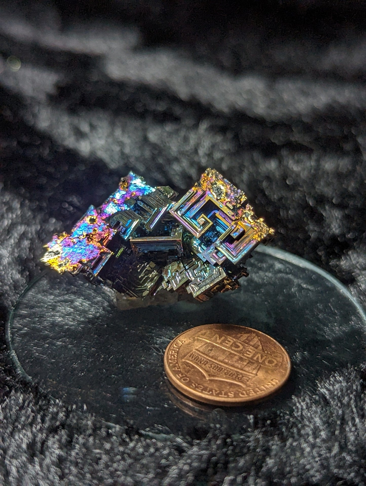 EsotericMineralsnCrystals Bismuth Crystal on Quartz