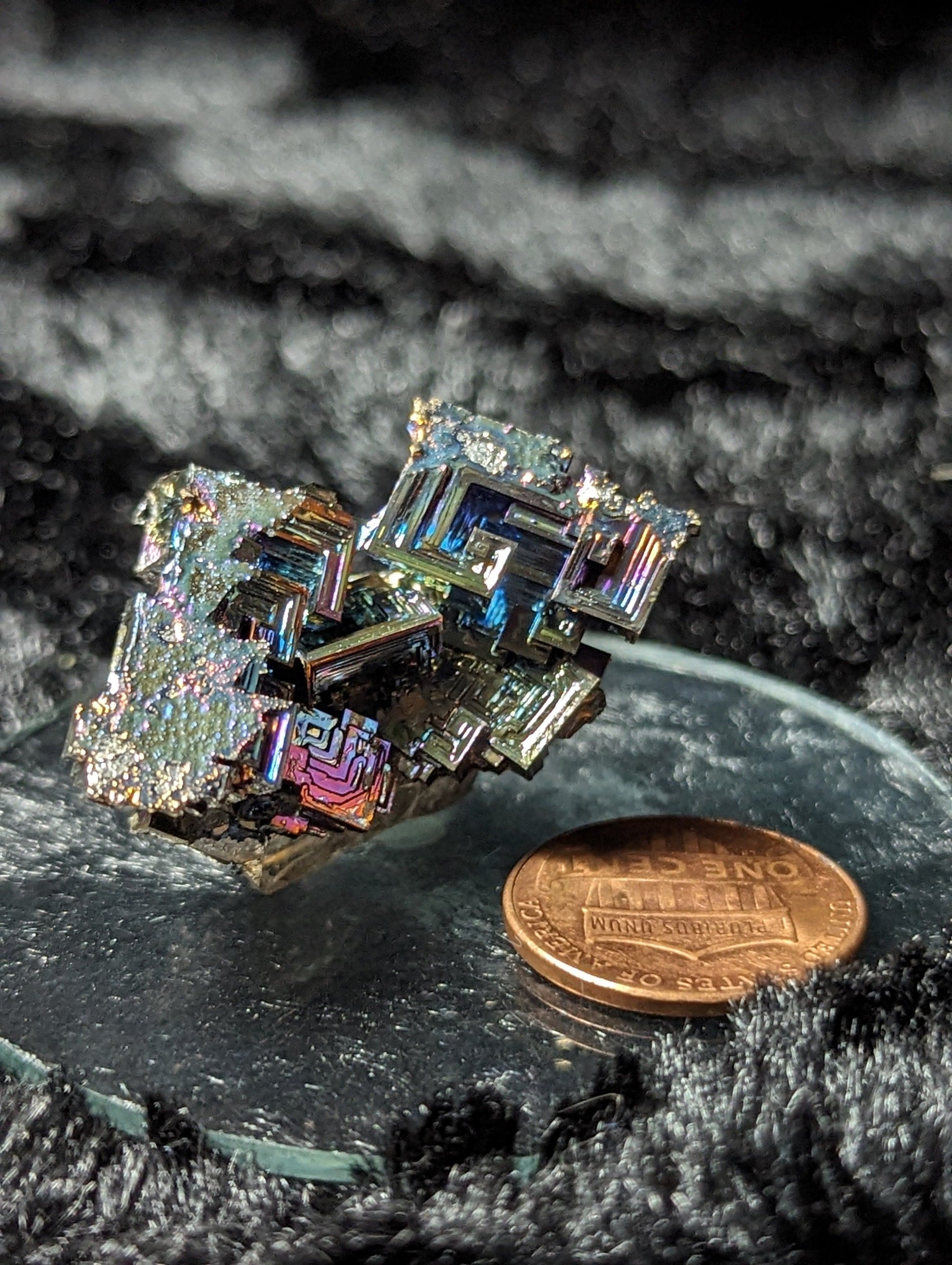 EsotericMineralsnCrystals Bismuth Crystal on Quartz