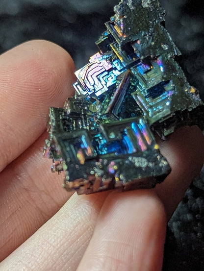 EsotericMineralsnCrystals Bismuth Crystal on Quartz