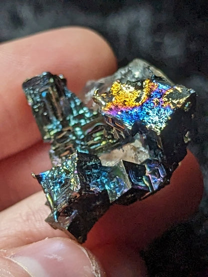 EsotericMineralsnCrystals Bismuth Crystal on Quartz