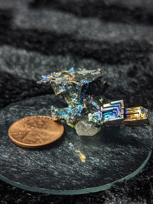 EsotericMineralsnCrystals Bismuth Crystal on Quartz