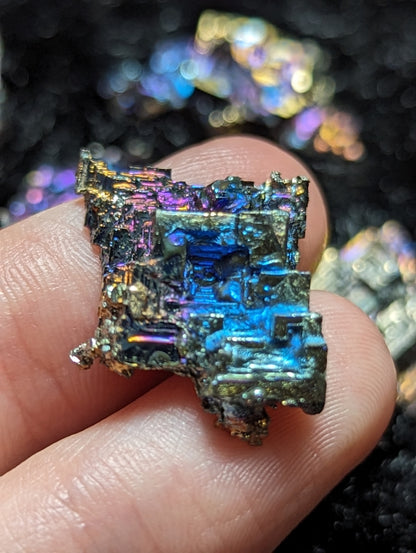 Set of 6 Rainbow Bismuth Crystals