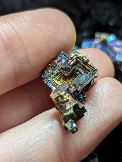 Set of 6 Rainbow Bismuth Crystals