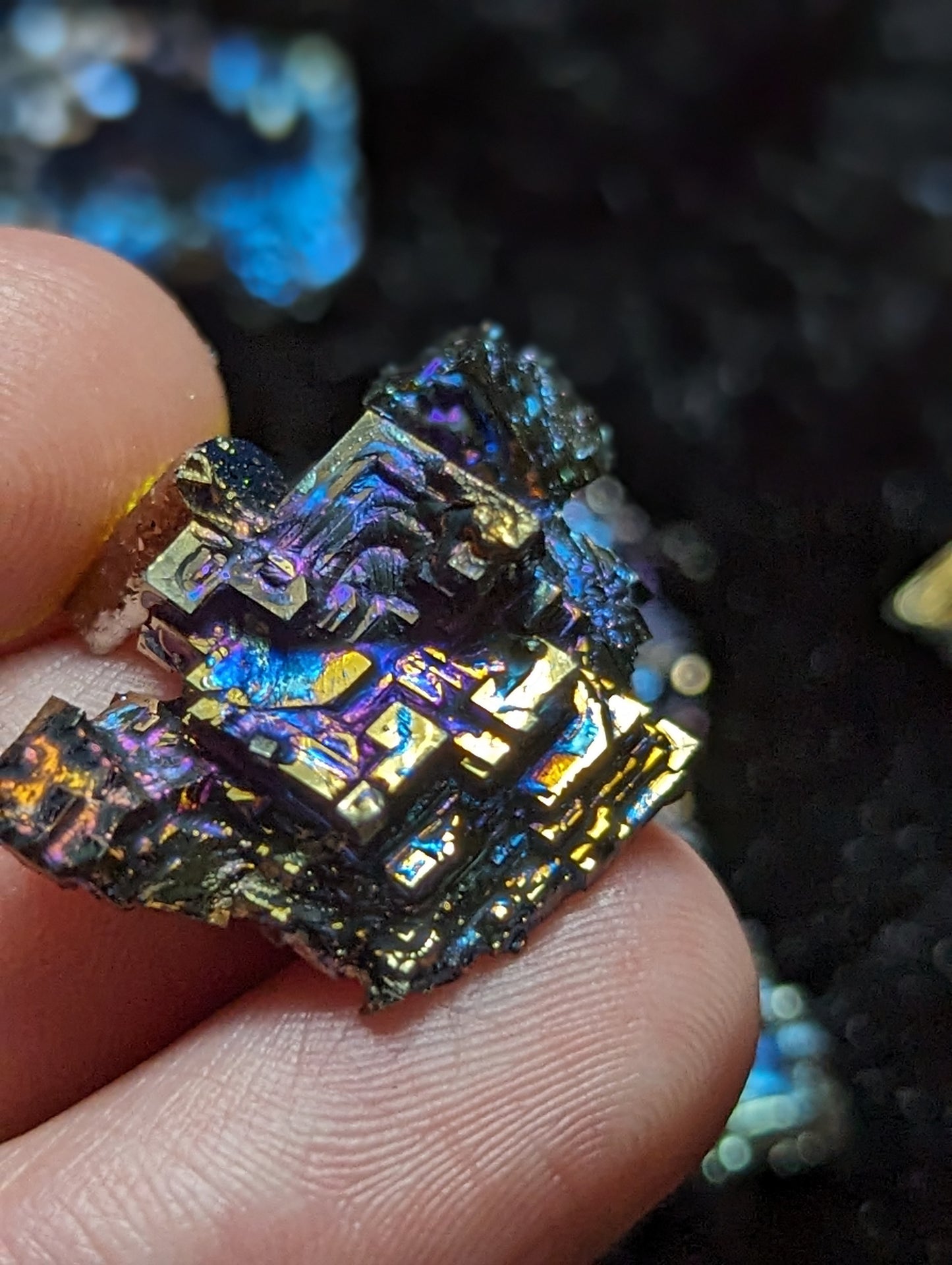 Set of 6 Rainbow Bismuth Crystals