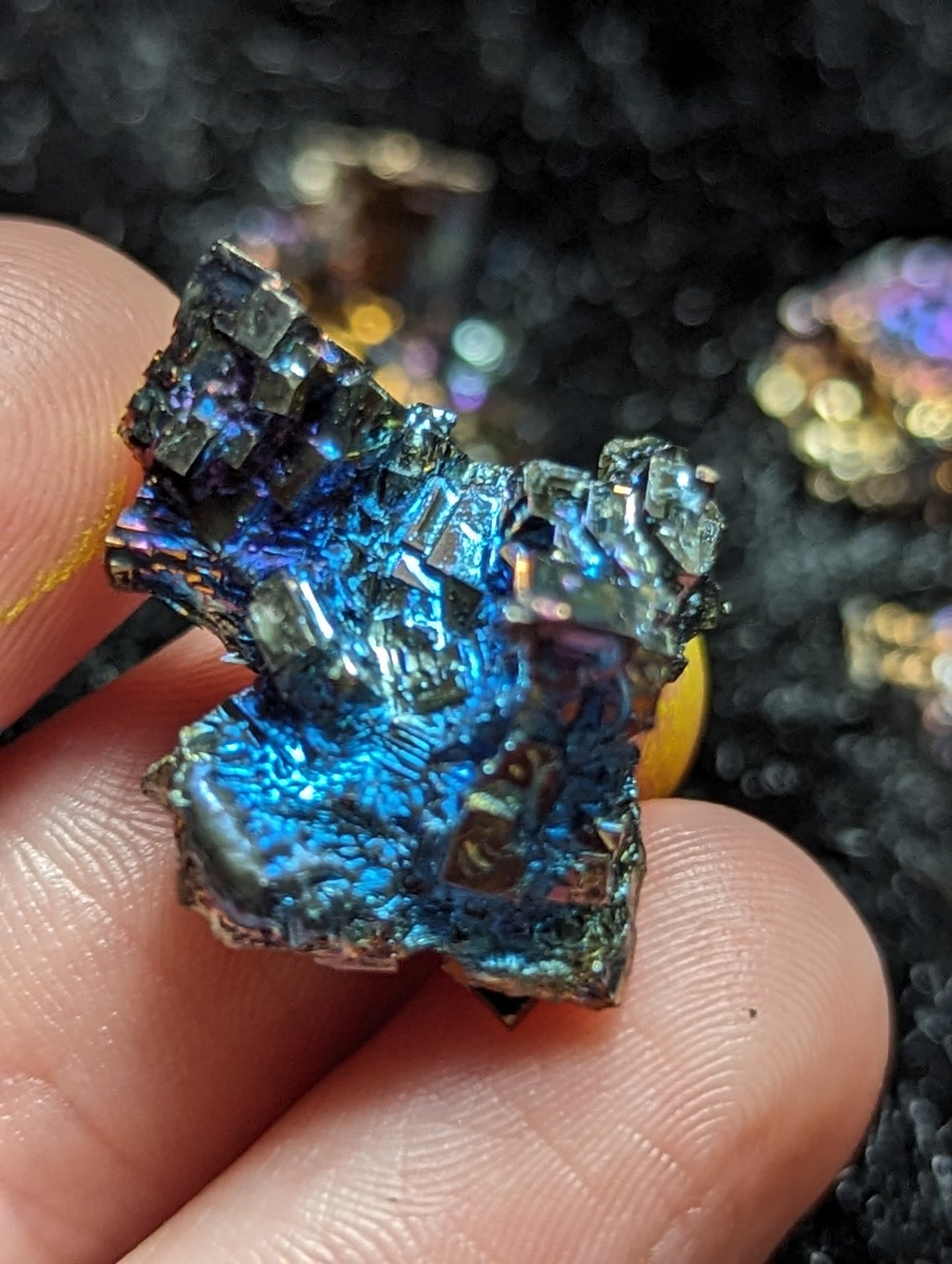 Set of 6 Rainbow Bismuth Crystals