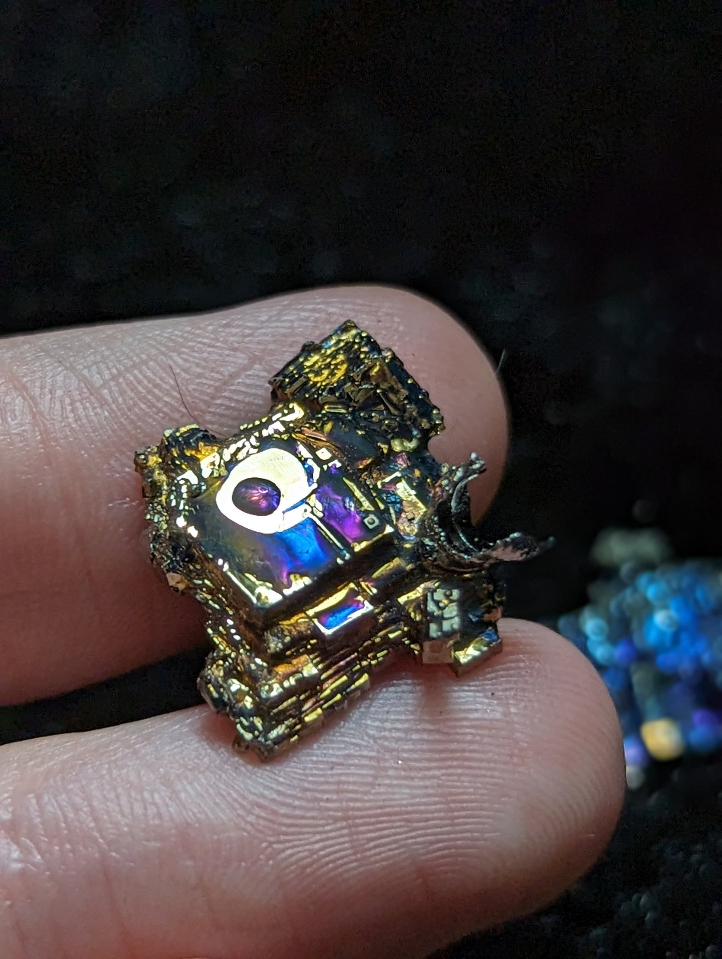 Set of 6 Rainbow Bismuth Crystals