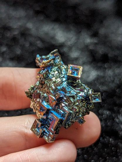 Set of 2 Bismuth Crystals in Floating Frame Display