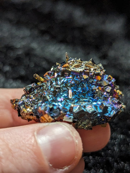 Set of 2 Bismuth Crystals in Floating Frame Display