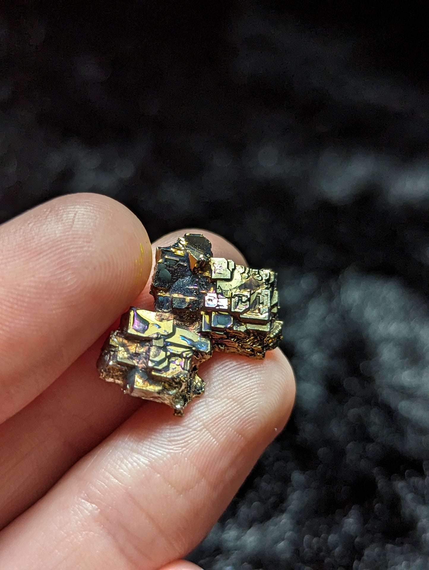 Set of 6 Rainbow Bismuth Crystals