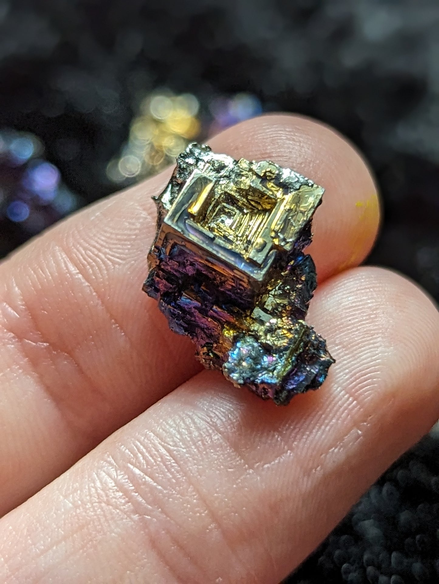 Set of 6 Rainbow Bismuth Crystals