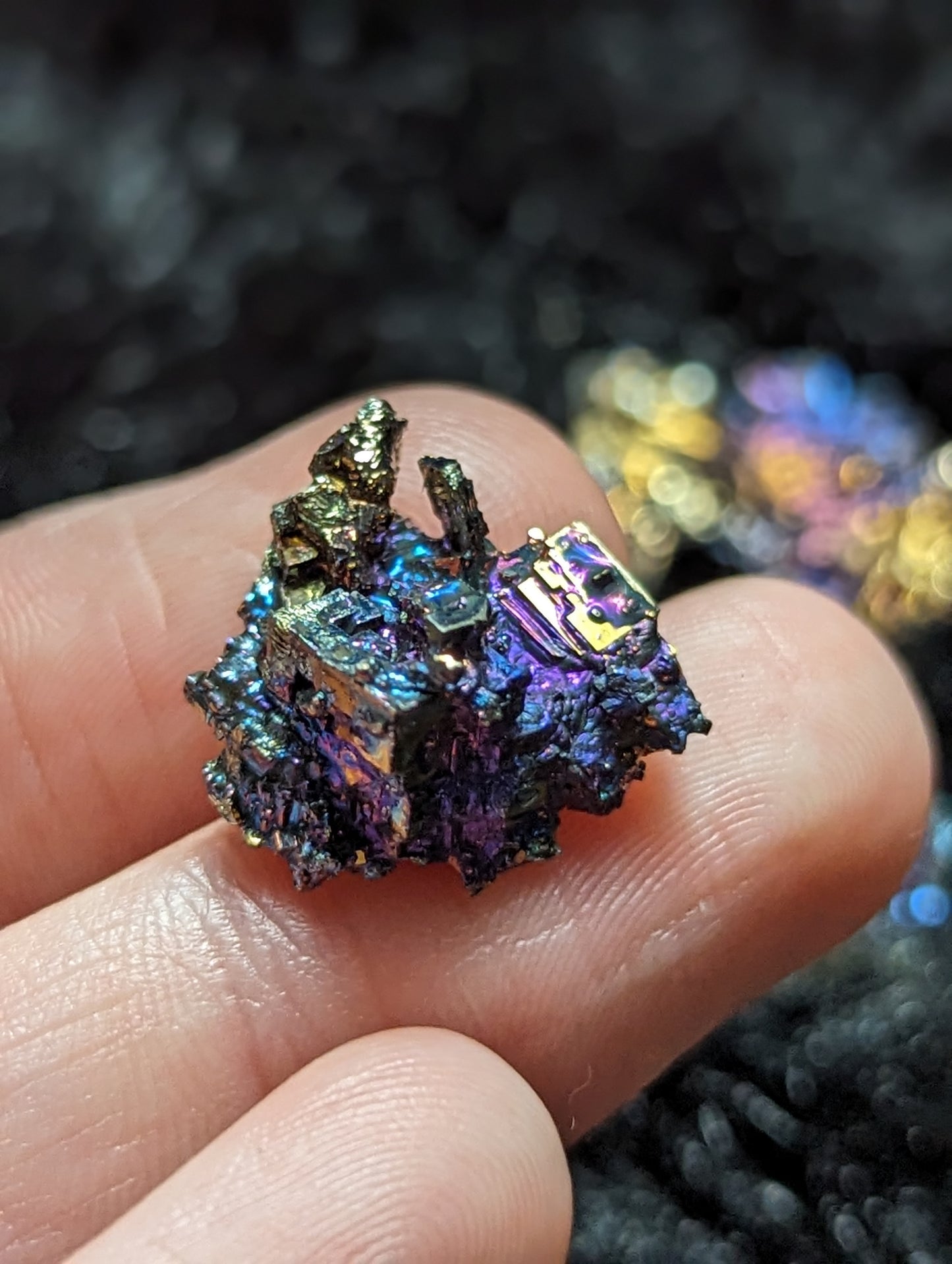 Set of 6 Rainbow Bismuth Crystals