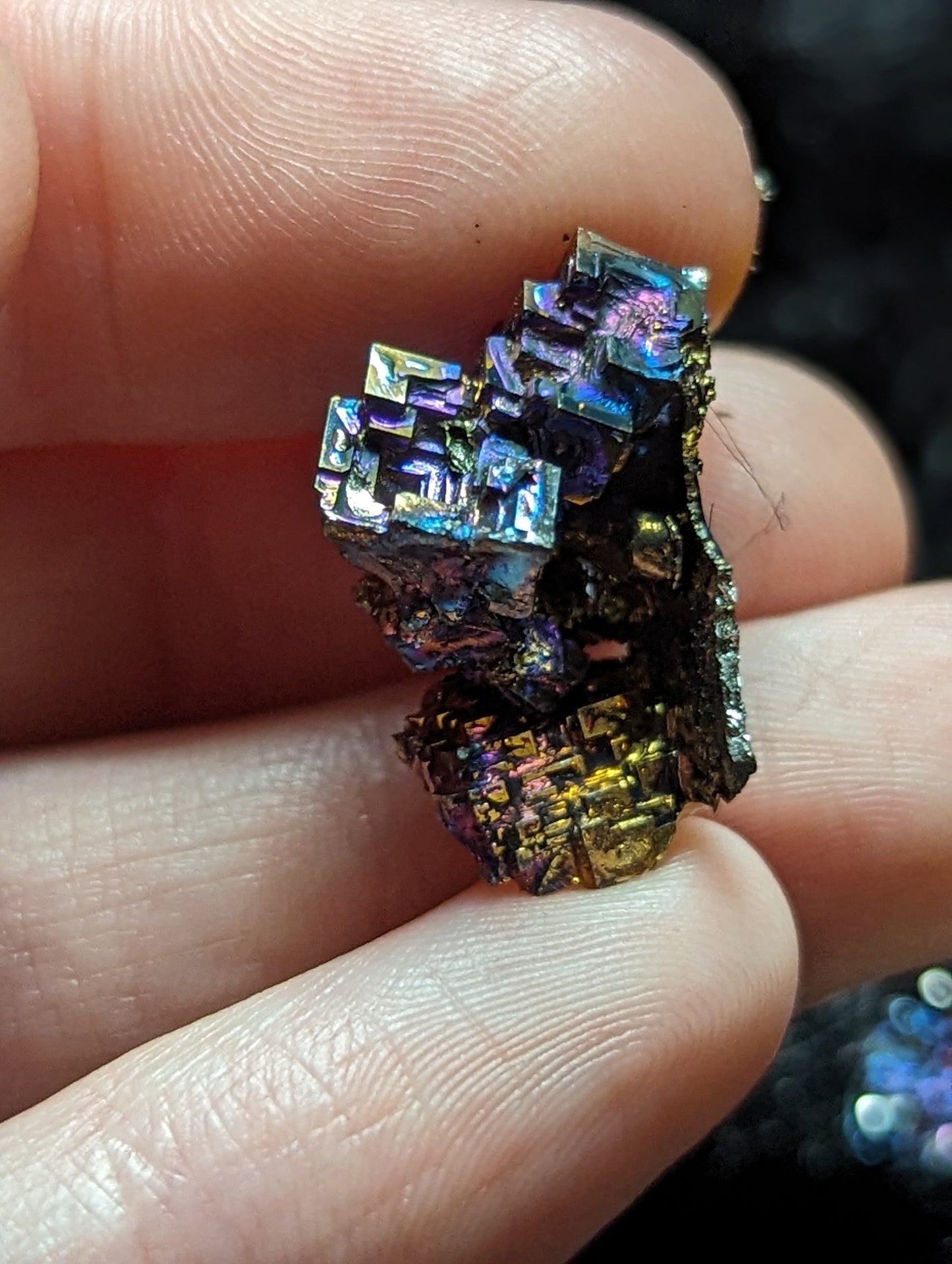 Set of 6 Rainbow Bismuth Crystals