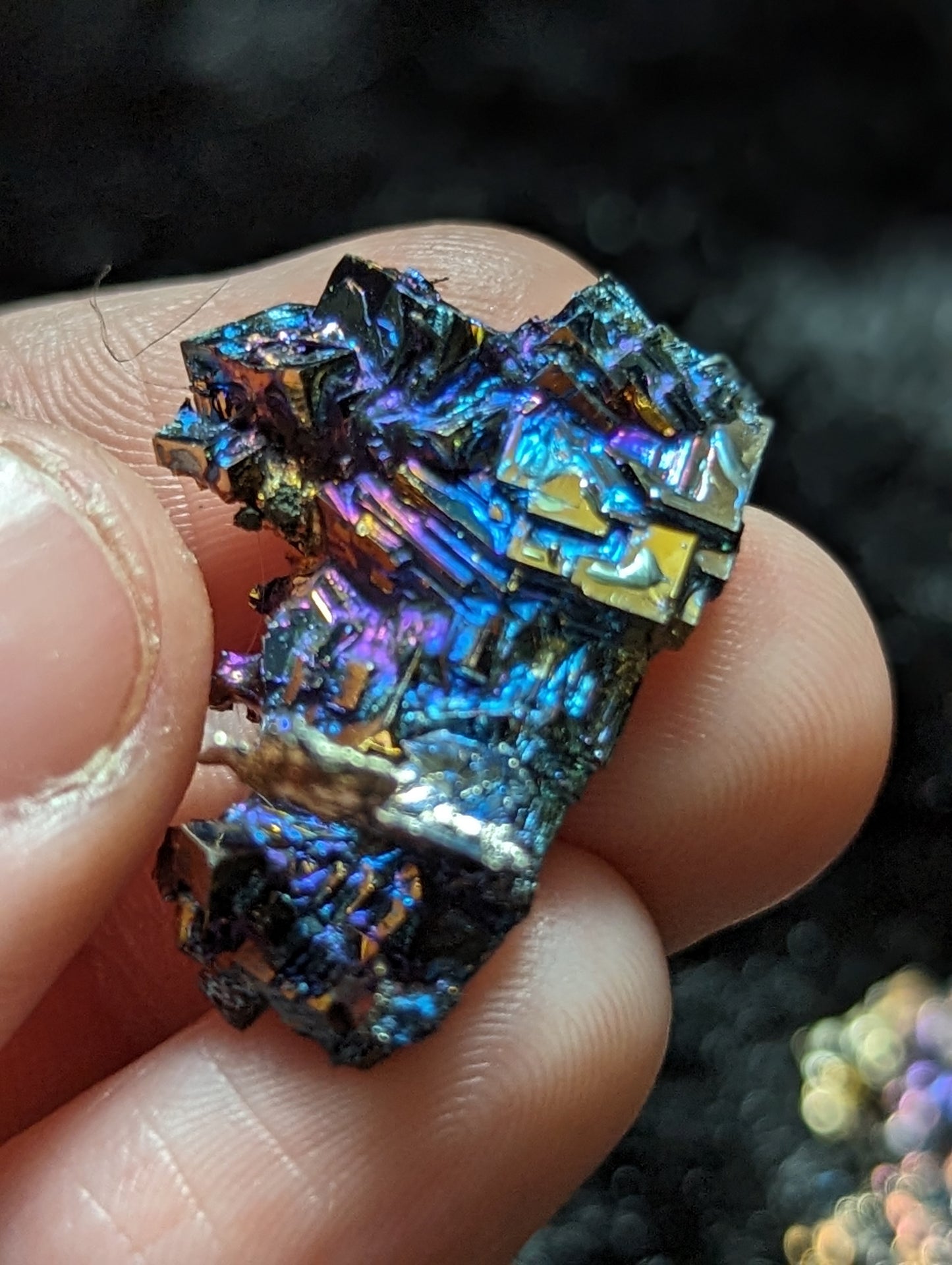 Set of 6 Rainbow Bismuth Crystals