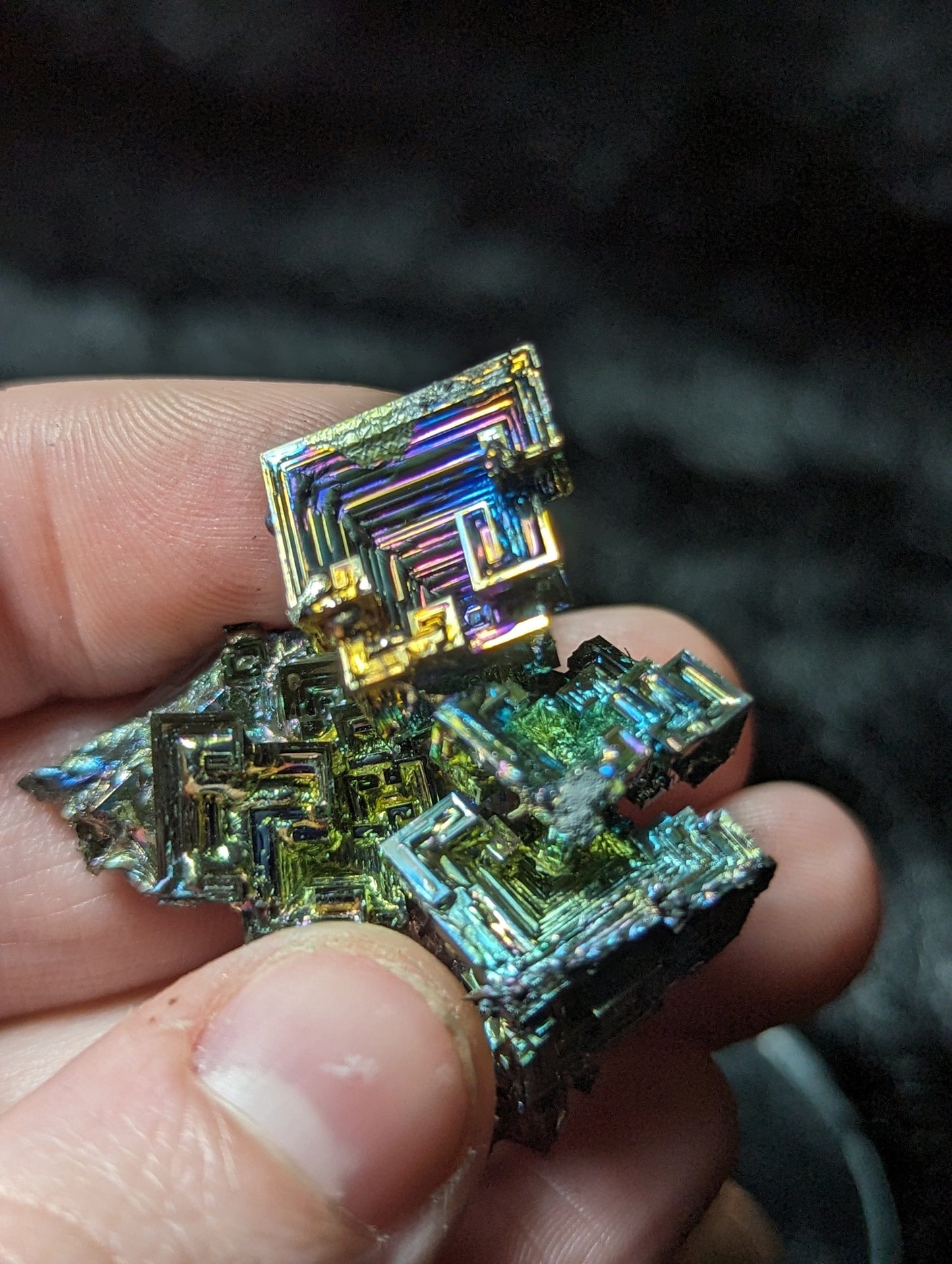 EsotericMineralsnCrystals Bismuth Crystal on Quartz