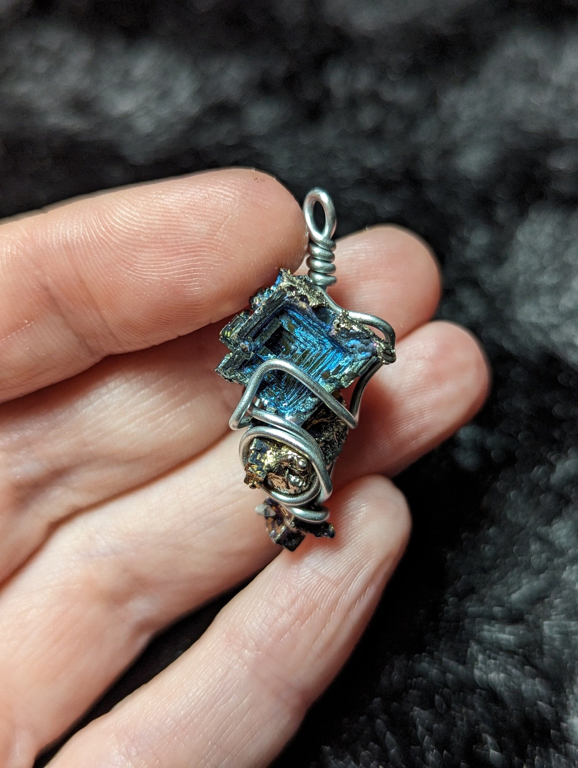 EsotericMineralsnCrystals Bismuth pendant