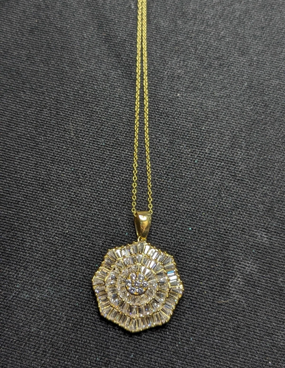 Womens Sterling Silver Over Gold Plated Necklace 1