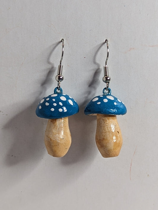 EsotericMineralsnCrystals Handmade mushroom earrings