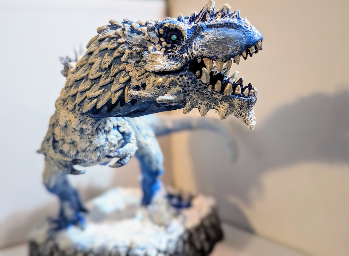 EsotericMineralsnCrystals Fantasy Frost T-rex Sculpture