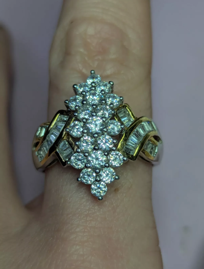 5 Piece Silver Statement Ring Set (Pre-owned) size 9
